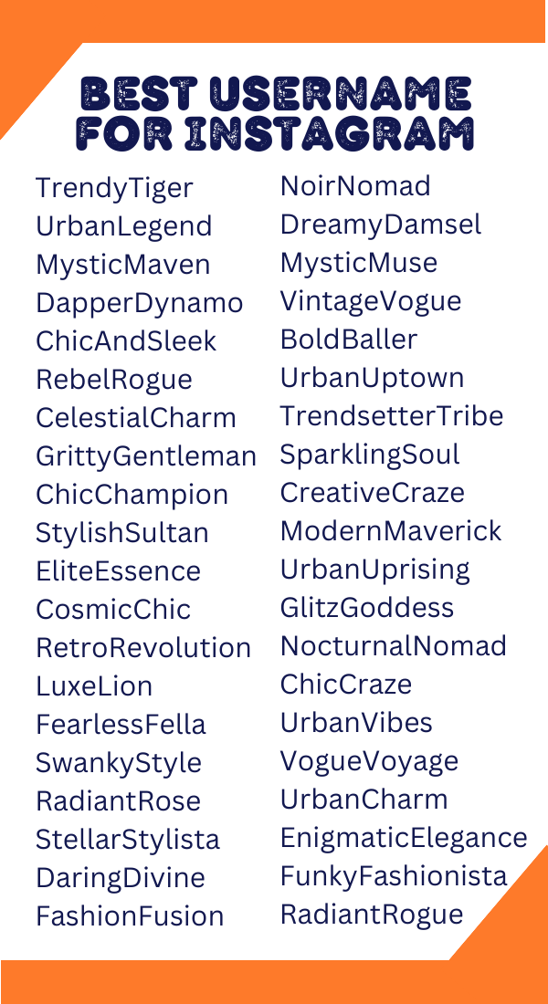 550+ Best Username For Instagram Unique Cool Creative Ideas