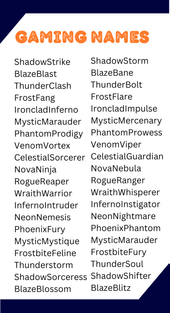 gaming names