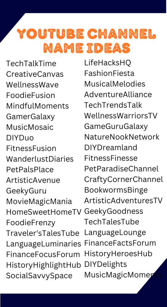 550+ YouTube Channel Name Ideas Unique Creative &amp; Stylish
