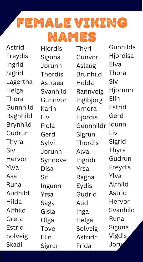 550+ Female Viking Names Unique Cool Stylish & Creative