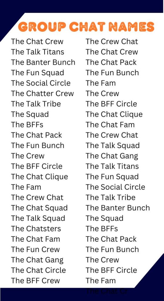 group chat names