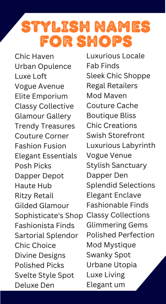 Chic Haven Stylish Names For Shops to Make Your Brand Stand Out