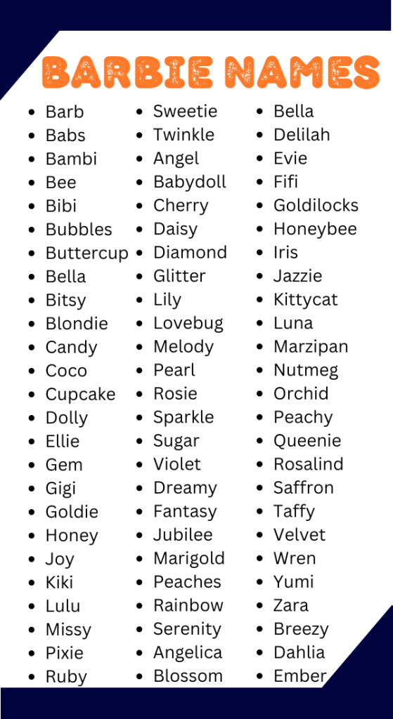 520 Barbie Nicknames Cute Unique Sweet Creative Lovely