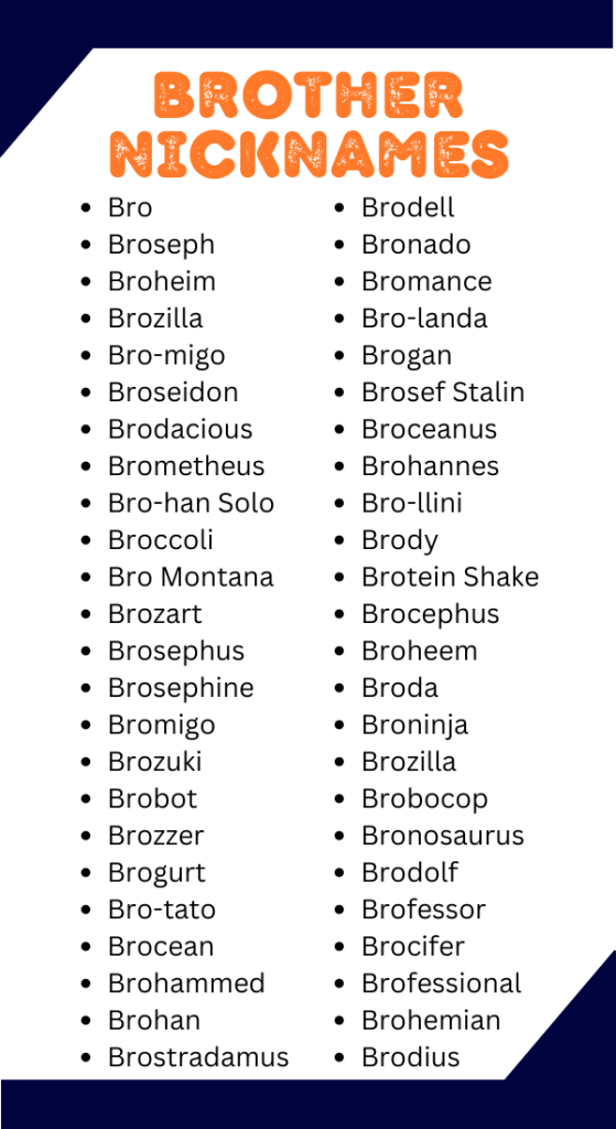 550+ Brother Nicknames Unique Loving Caring Funny * Cool