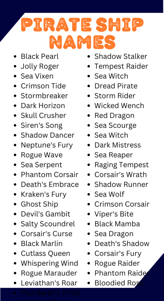 550+ Pirate Ship Names Unique Interesting Creative & Cool