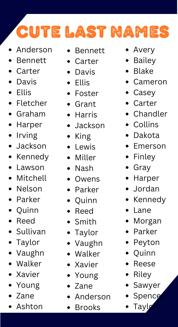 530 Cute Last Names Unique Creative Funny Cool Swag