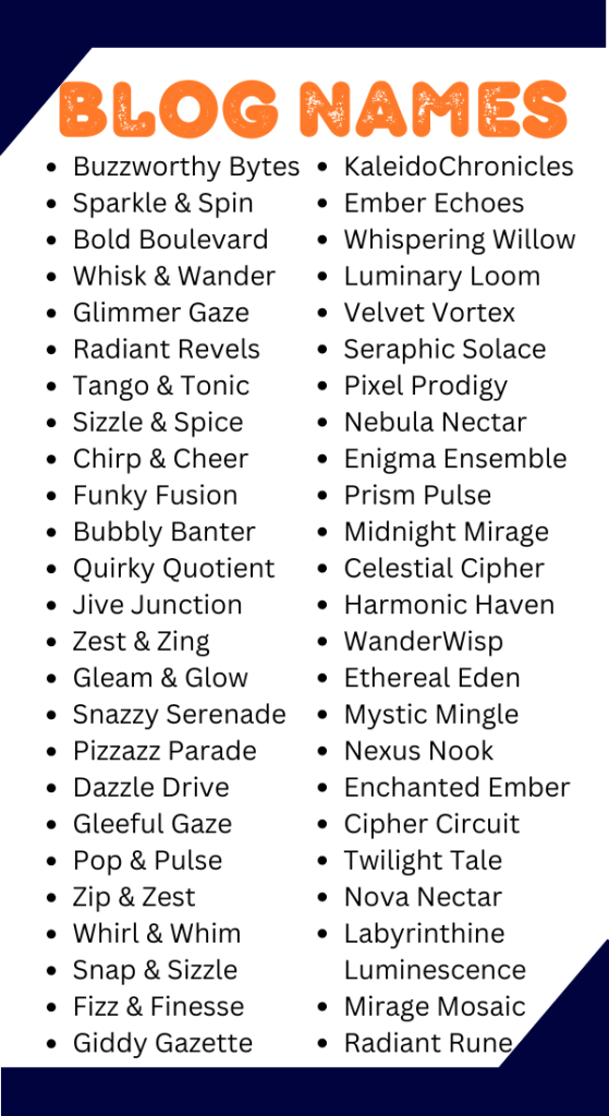 600 Blog Name Ideas Unique Creative Stylish Cool Catchy